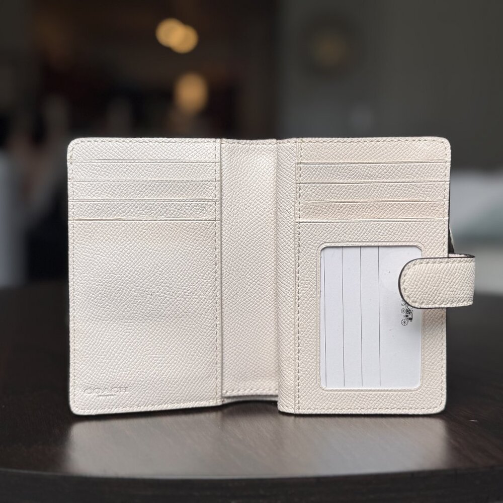 Coach Cream Compact Wallet - Picture 3 of 5